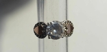Кольцо Серебро 925 с камнями и позолотой Женское, фото №2