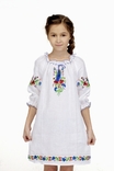 Сукня для дівчинки Фіалкова казка (льон білий), фото №2