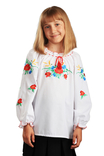 Блуза для дівчинки Волошкове поле (сорочкова біла), фото №2