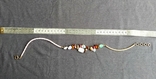 Ожерелье ассиметричное с разноцветными камушками. Бижутерия, фото №6