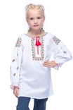 Блуза для дівчинки Веселка (батист білий), numer zdjęcia 2