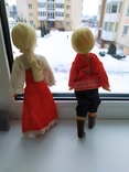 Коллекционная паричковая кукла пара в национальных костюмах клеймо Днепропетровск, photo number 4