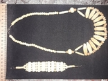 Ожерелье и браслет из кости с резным орнаментом, фото №6