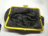 Вечерняя винтажная сумочка с латунной застежкой и цепочкой, фото №10