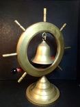 Латунный колокол, гонг, Европа, винтаж, 0,5 кг, фото №4