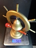 Латунный колокол, гонг, Европа, винтаж, 0,5 кг, фото №8