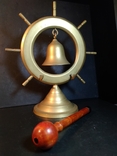 Латунный колокол, гонг, Европа, винтаж, 0,5 кг, фото №9