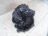 Пепельница черная голова собаки металл СССР, фото №4