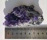 Друза прозоро-фіолетових кристалів флюориту, 146 г, фото №3