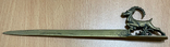 Бронзовый нож для открытия писем с изображением горного козла, фото №4
