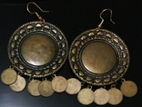 Brass earrings. Cloisonne., photo number 6