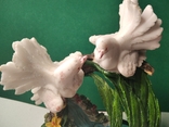Керамическая статуэтка "Пара влюбленных белых голубей", numer zdjęcia 4