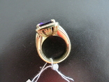 Кольцо 17,68 грамм золота 18К с аметистом, фото №13