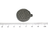 Двохсторонній круглий кулон з геометричним орнаментом "Квітка життя" із метеорита Aletai, фото №4