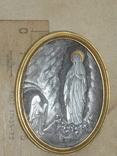 Иконка Богоматери Лурдской.В серебре.Французские клейма., фото №2