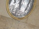 Иконка Богоматери Лурдской.В серебре.Французские клейма., фото №6