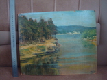 Картина масло пейзаж картон подпись художника 1975г., фото №2