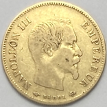 10 франков. 1856. Наполеон III. Франция (золото 900, вес 3,19 г), фото №2