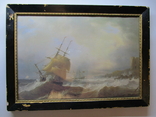 Корабли у берегов Ли. Джеймс Уилсон Кармайкл. Репродукция. 40х29,5 см., фото №3