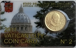 50 євро центів Ватикан 2011 в карточці/50 euro cent Vatican 2011 in coincard, фото №3