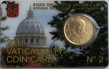50 євро центів Ватикан 2011 в карточці/50 euro cent Vatican 2011 in coincard, фото №4