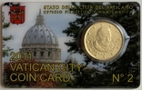 50 євро центів Ватикан 2011 в карточці/50 euro cent Vatican 2011 in coincard, фото №7