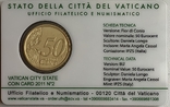 50 євро центів Ватикан 2011 в карточці/50 euro cent Vatican 2011 in coincard, фото №11