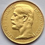 100 франков. 1901. Альберт I. Монако (золото 900, вес 32,24 г), фото №9