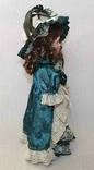 Винтажная фарфоровая кукла на подставке 41 см, фото №6
