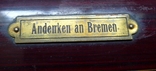 Старинная рамка с картинкой под выпуклым стеклом. Andenken an Bremen, фото №4
