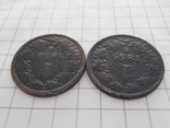 Дві монети одмим лотом:1 крейцер1858р А.;1 крейцер 1859р.В., фото №4