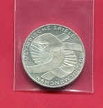 Германия ФРГ 10 марок 1972 серебро Олимпиада, фото №2