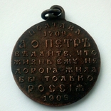 Медаль В память 200-летия Полтавской Победы 1909 г., фото №3
