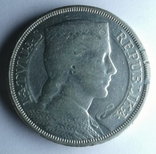 Латвия 5 латов 1929 серебро, фото №2