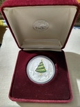 Серебряная монета "Меry Christmas" 1 oz 1доллар 2008 год, фото №4