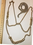 Набор: ожерелье, цепь + цепь без застёжки / СССР, 1980е, фото №2