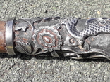 Китайська або індокитайська тростина, срібна рукоятка, вусатий дракон та інші китайські теми, фото №5
