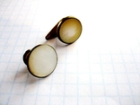 Pearlescent cufflinks in bronze, photo number 8