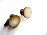 Pearlescent cufflinks in bronze, photo number 3