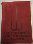 Каталог инструмента Fritz Werner, фото №2