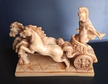 Римский воин на колеснице,европа-начало 20 столетия,литейка с мраморной крошки, фото №2