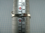 Серебряное Кольцо Размер 18.5 Камни Белые 925 проба Серебро 923, фото №5