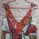 Сарафан с вышивкой бисером и камнями под корал. Индия, фото №3