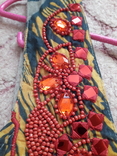 Сарафан с вышивкой бисером и камнями под корал. Индия, фото №5