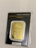 Золотой слиток 20 грамм 999,9 ARGOR, фото №2