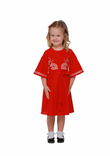 Дитяча сукня вишиванка Веснянка бордо, фото №2
