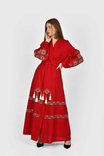 Сукня вишита "Сузір'я" бордо, фото №4