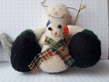 Винтажные ёлочные игрушки снеговик с пингвином и лошадка, фото №3