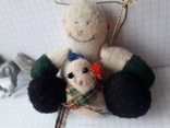 Винтажные ёлочные игрушки снеговик с пингвином и лошадка, фото №4