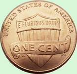 66.USA 1 cent, 2017 Lincoln Cent.Mondvor mark: "P" - Philadelphia, photo number 3